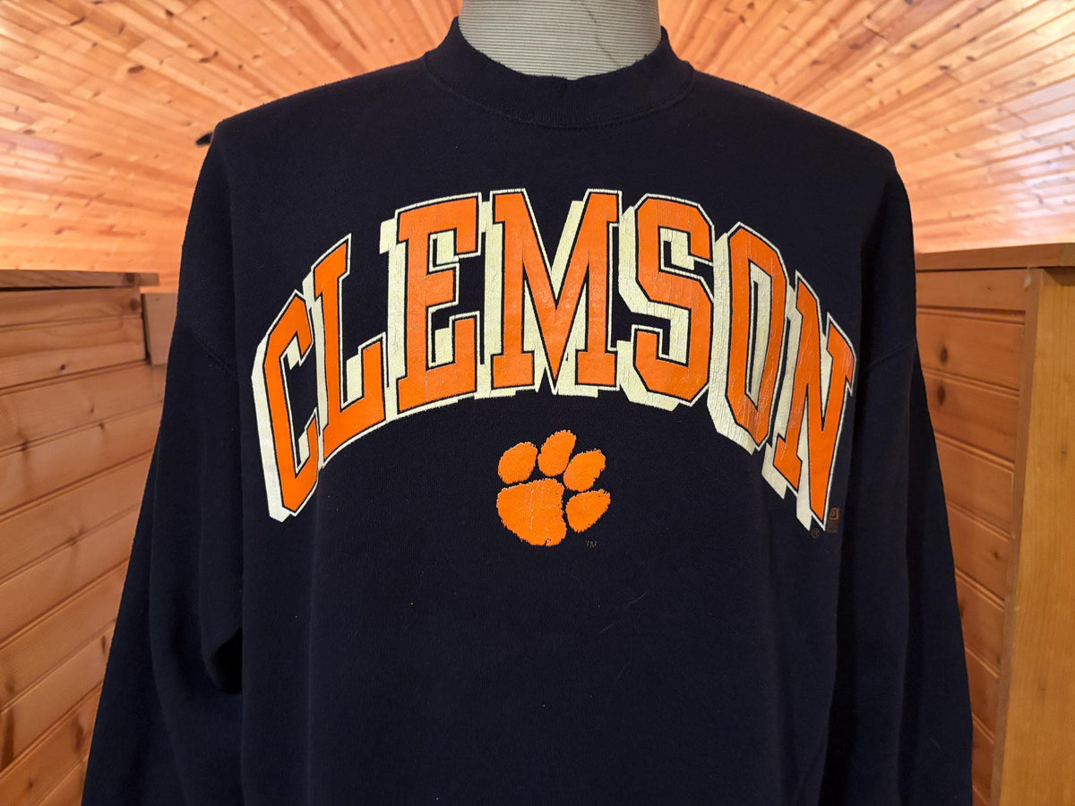 Vintage 90s Clemson University Tigers Black Crewneck Sweatshirt XL Sweatshirt – Feel-Good Design · Must-Have Style