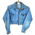 Vintage 199039s Women39s Denim Jean Jacket Large Light Wash Cropped Brittania Graphic Tee – Feel-Good Design · High-Quality Print