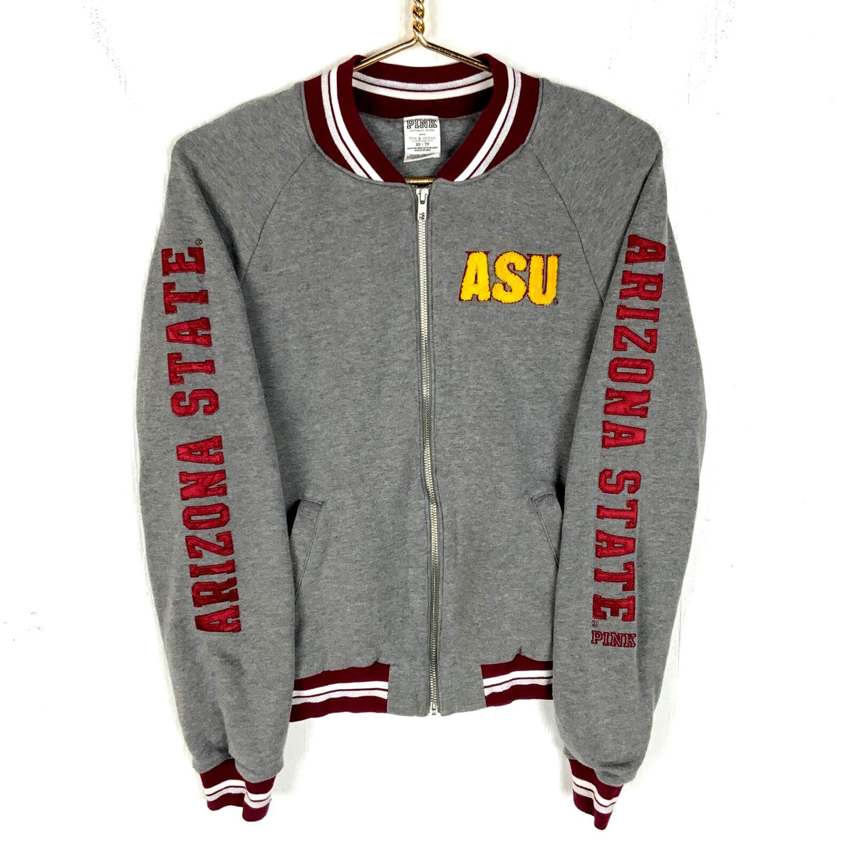 Arizona State Victoria39s Secret Pink Women39s Sweatshirt XS Full Zip Ncaa Sweatshirt – Bold Style · Great Gift For Fans