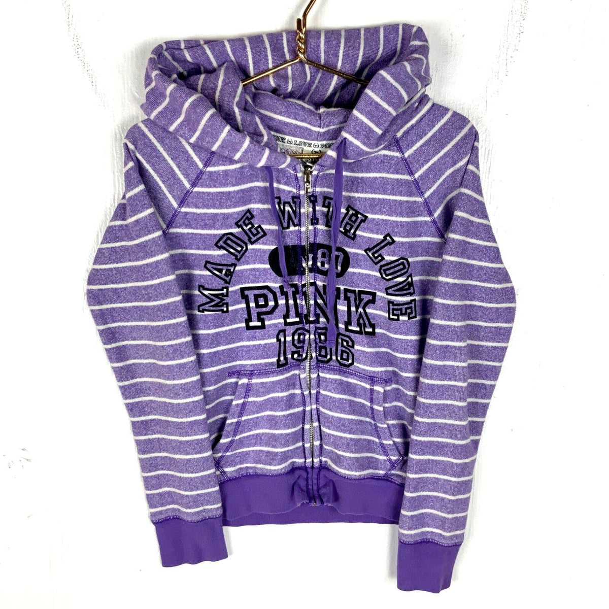 Victoria39s Secret Pink Women39s Sweatshirt Hoodie Large Purple Full Zip Y2K 2010 Hoodie – Bold Style · Top Pick For Any Outfit