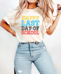 Teacher39s Happy Last Day Of School Tee Retro Teacher Shirt Last Day of School Teacher Shirt Funny Teacher Shirt Teacher Gift Graphic Tee – Everyday Comfort · Great Gift For Fans