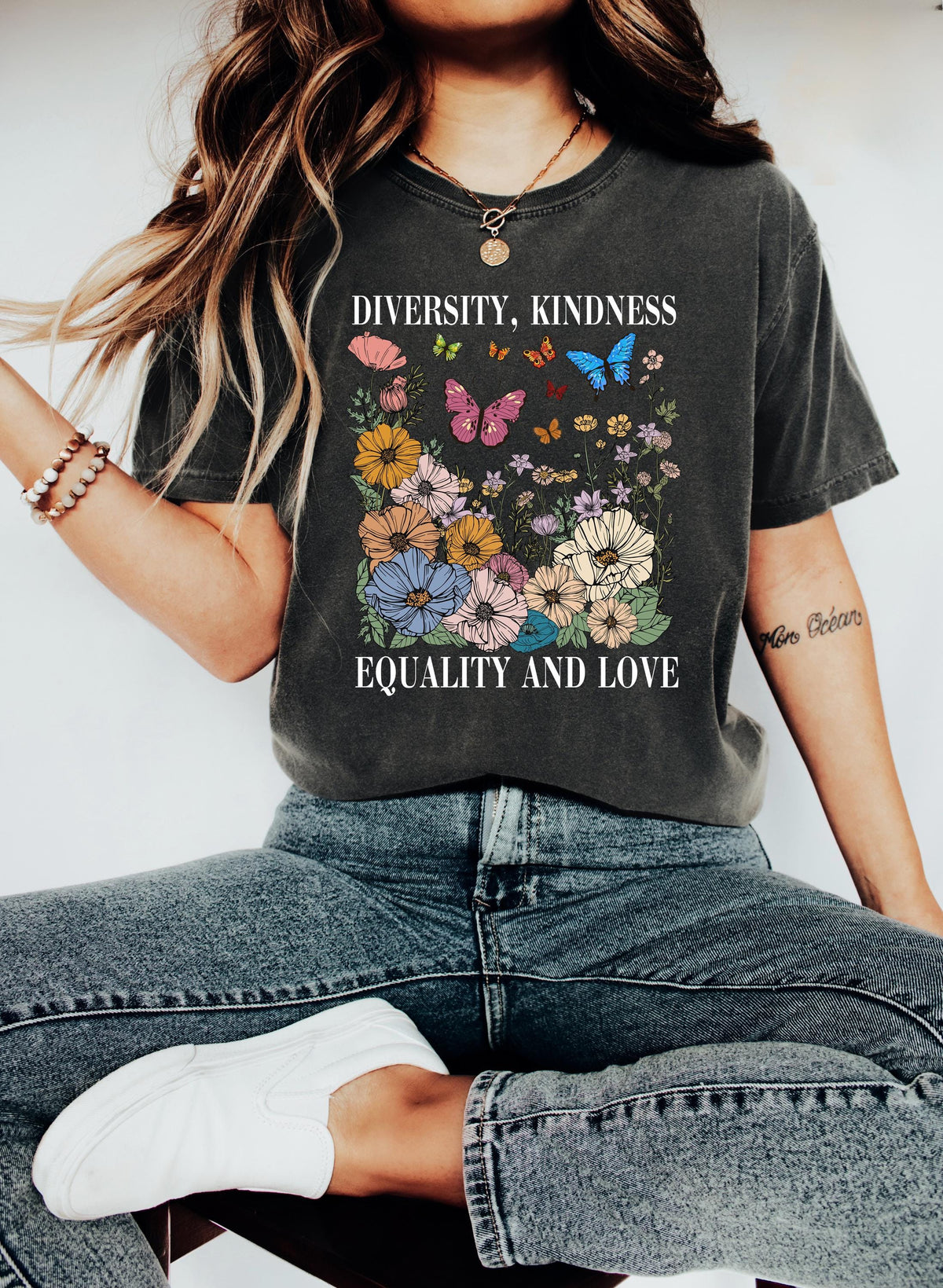 Kindness Shirt Peace Love Equality Inclusion Hope Diversity Be Kind Shirt Inclusion Matter Shirt Retro Comfrot Shirt Pride Shirt Graphic Tee – Everyday Comfort · Perfect For Daily Wear