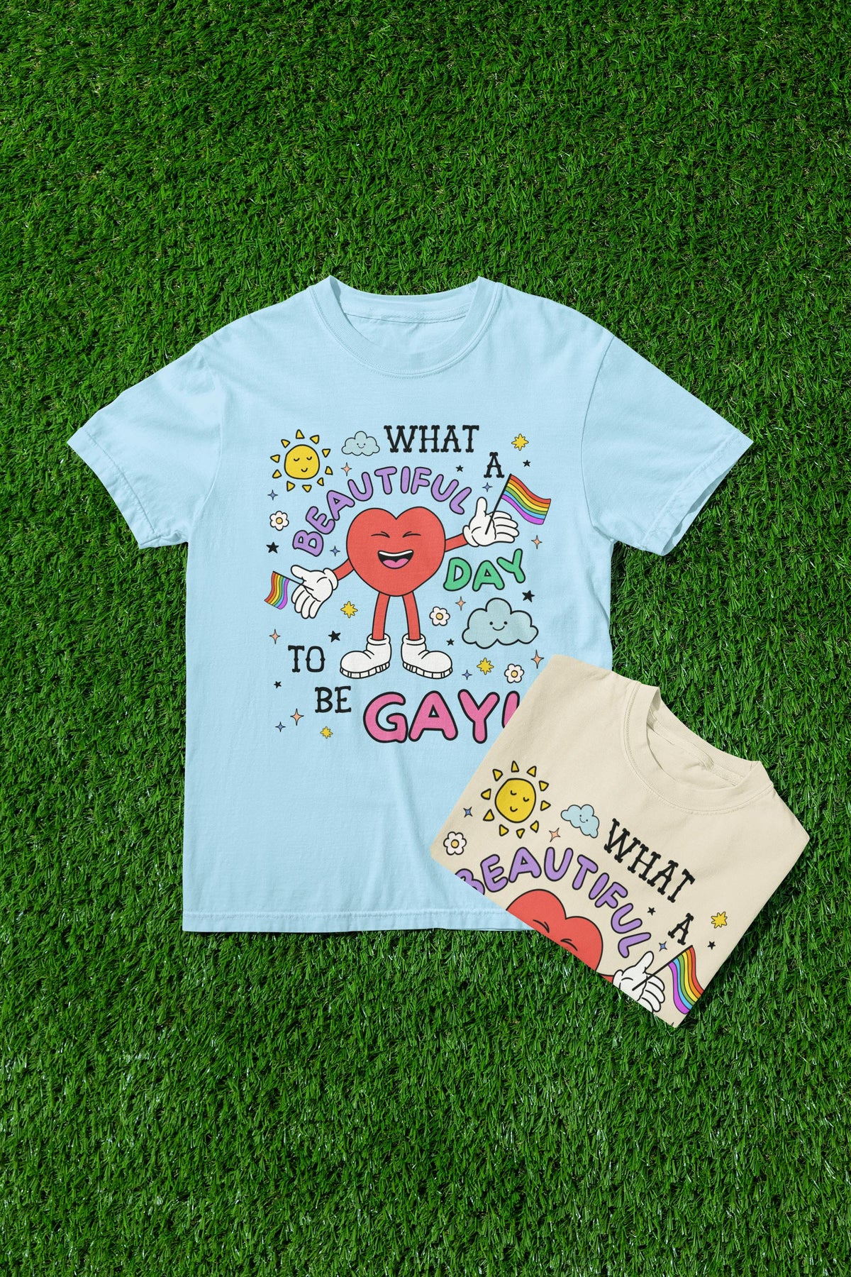 Gay Pride Retro Aesthetic TShirt with Heart What a Beautiful Day to Be Gay Funny Saying Nineties Throwback Equal Rights Tee Gay Rights Graphic Tee – Bold Style · Great Gift For Fans