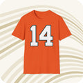 Throwbackmax Vinny Testaverde Miami Hurricanes 14 NCAA Jersey T Shirt Front Back Print Jersey – Bold Style · Perfect For Daily Wear