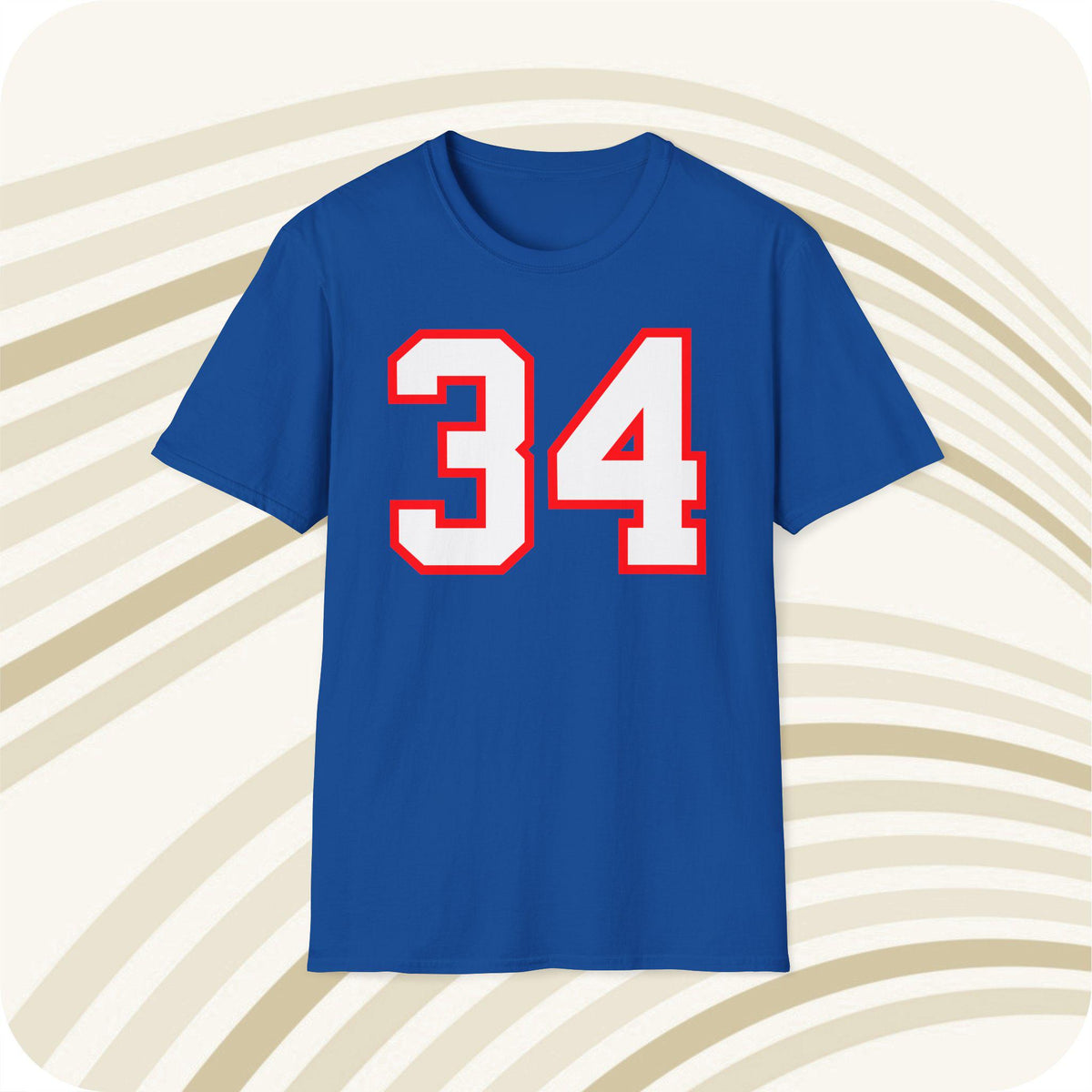 Throwbackmax Thurman Thomas 34 Buffalo Bills NFL Jersey T Shirt Front Back Print Jersey – Fan Favorite · High-Quality Print