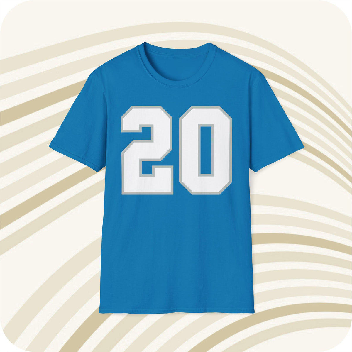 Throwbackmax Barry Sanders 20 Detroit Lions Jersey T Shirt Front Back Print Jersey – Cozy Vibes · Top Pick For Any Outfit