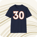 Throwbackmax Terrell Davis 30 Denver Broncos NFL Jersey T Shirt Front Back Print Jersey – Cozy Vibes · Great Gift For Fans