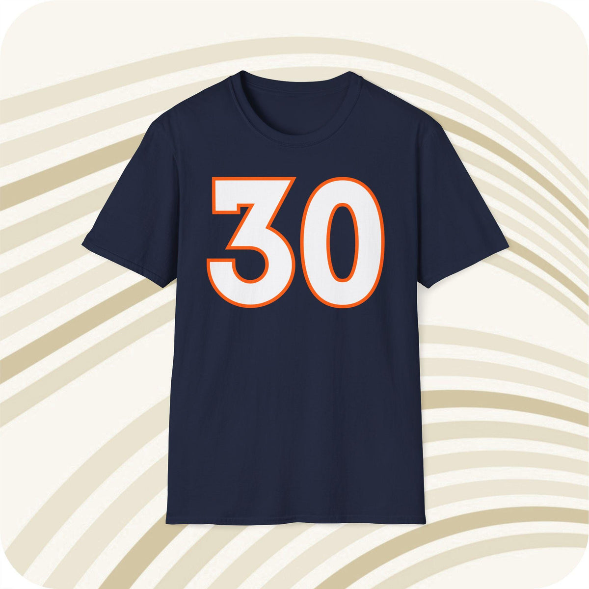 Throwbackmax Terrell Davis 30 Denver Broncos NFL Jersey T Shirt Front Back Print Jersey – Cozy Vibes · Great Gift For Fans