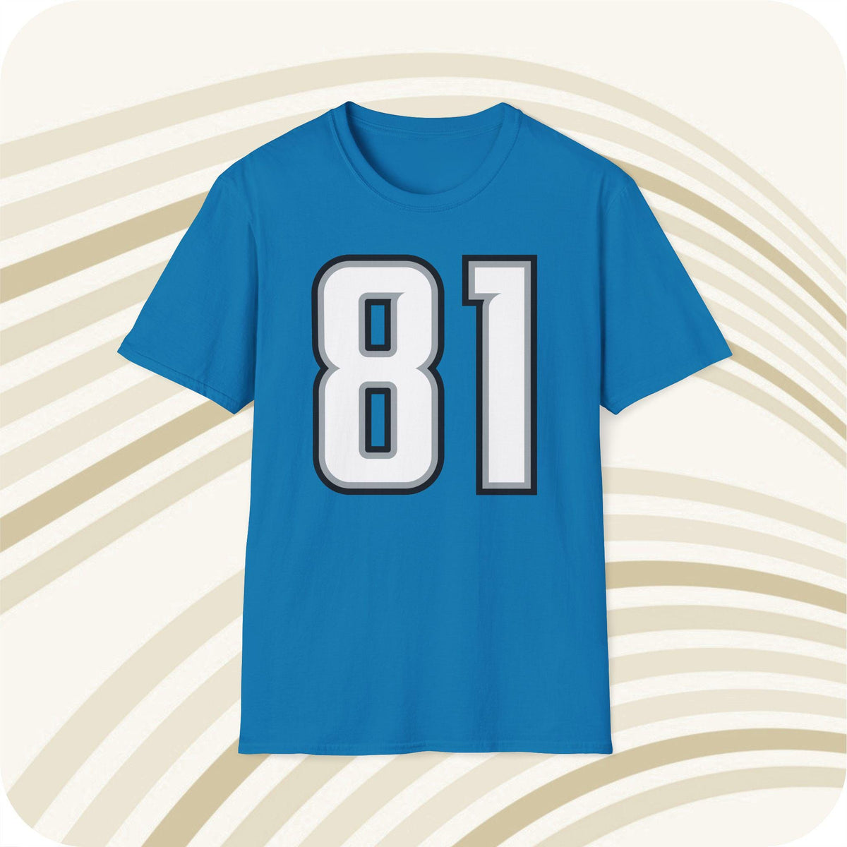 Throwbackmax Calvin Johnson 81 Detroit Lions Jersey T Shirt Front Back Print Jersey – Premium Graphic · Trending Graphic Apparel