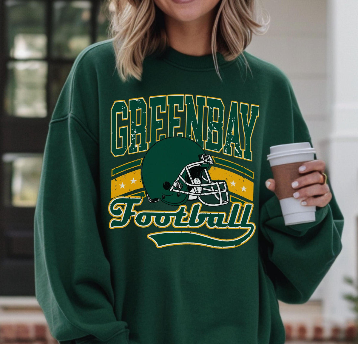 Vintage Green Bay Football Crewneck Retro Green Bay Football Sweatshirt Trendy Football Fan Shirt Unisex Game Day Sweater Sports Gift Sweatshirt – Warm & Stylish · Great Gift For Fans