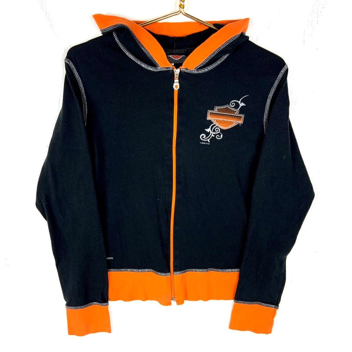 Vintage Y2k Harley Davidson Women39s Sweatshirt Hoodie Small Black Full Zip Hoodie – Aesthetic Look · Trending Graphic Apparel