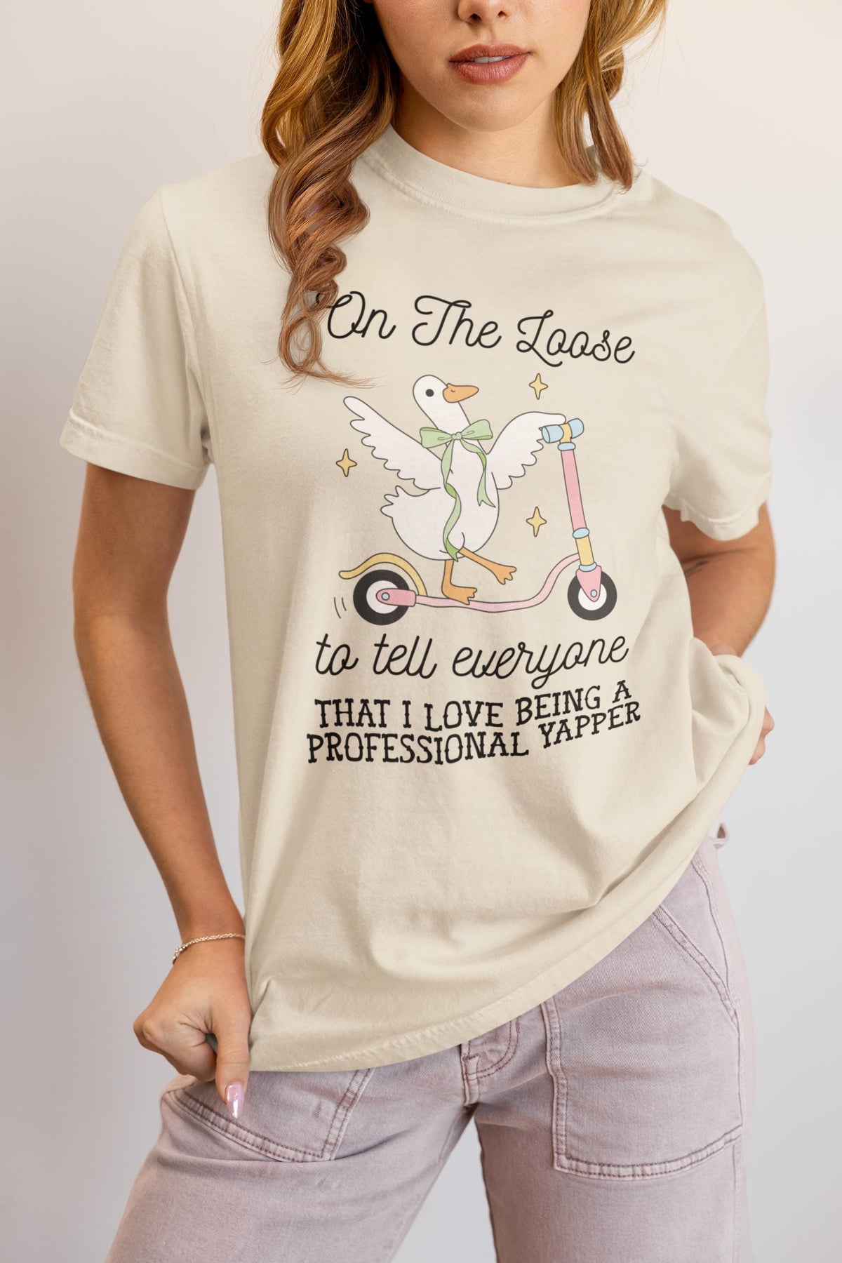 Professional Yapper Speech Therapist Tee Shirt Silly Goose 90s Aesthetic Shirt Speech Pathology Speech Therapy Teacher Appreciation Gift Graphic Tee – Cozy Vibes · Must-Have Style