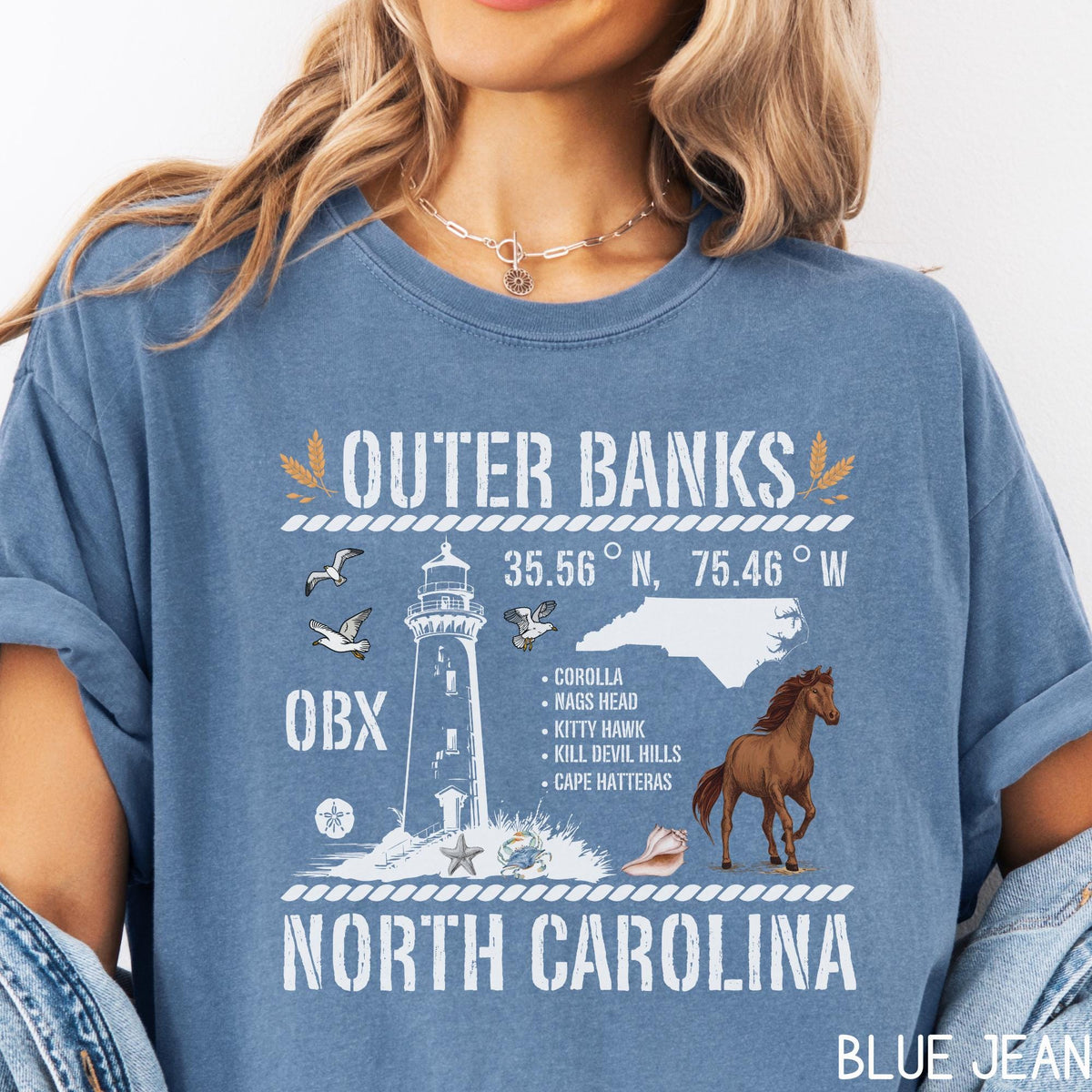 Outer Banks Shirt Nags Head North Carolina OBX Tshirt Summer Vacation Beach Shirt Coastal Aesthetic Tee Ocean Lover Gift Graphic Tee – Everyday Comfort · Great Gift For Fans