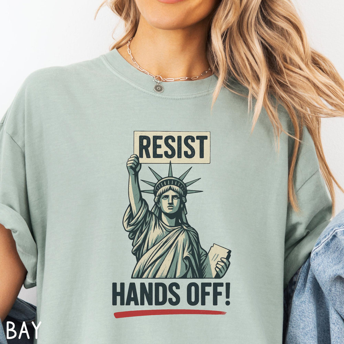 Resist Shirt Comfort Colors Statue Of Liberty Hands Off Liberal Protest Tee Political Democratic Social Justice Tshirt Political Statement Graphic Tee – Easygoing Wear · Must-Have Style