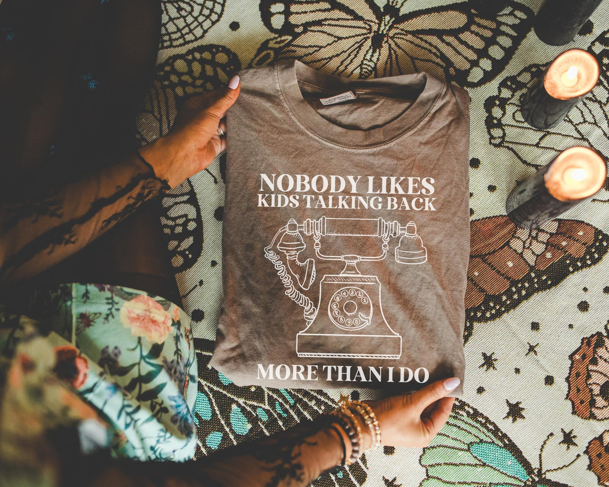 Funny Speech Therapist Teacher Tee Shirt with Vintage Aesthetic Nobody Likes Kids Talking Back More Than I Do Speech Pathology Major Gift Graphic Tee – Everyday Comfort · Great Gift For Fans