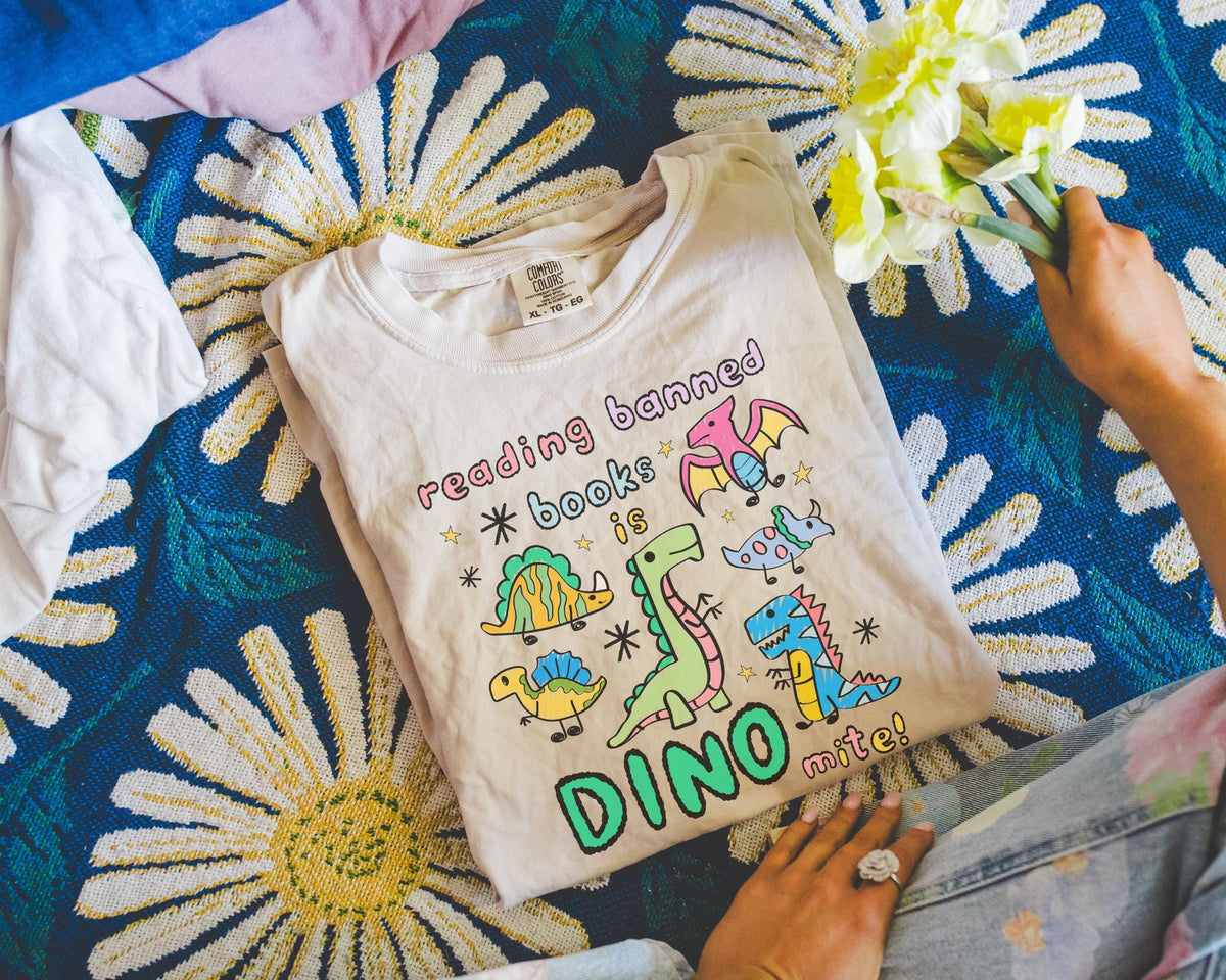Read Banned Books Dinosaur Lover Tee Shirt for Scientist Who Loves Reading Funny Saying Bookish TShirt Book Lover Gift for Paleontologist Graphic Tee – Fan Favorite · Top Pick For Any Outfit
