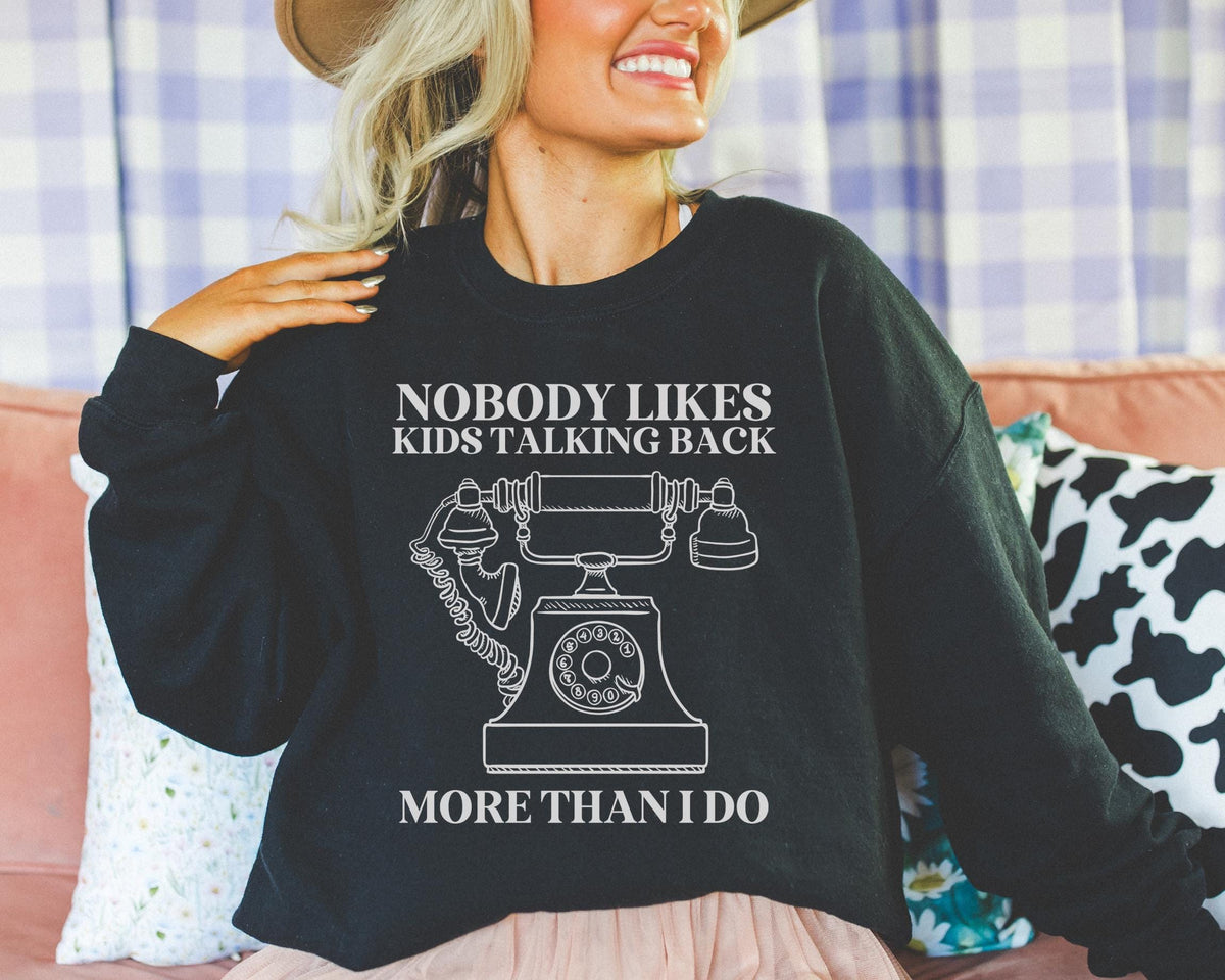 Funny Speech Therapist Teacher Sweatshirt with Vintage Aesthetic Nobody Likes Kids Talking Back More Than I Do Speech Pathology Major Gift Sweatshirt – Fan Favorite · Perfect For Daily Wear