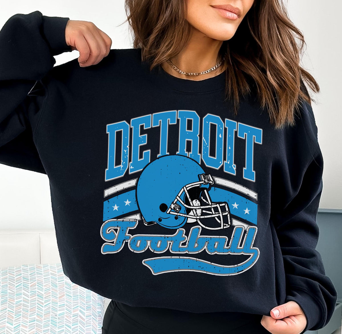 Vintage Detroit Football Crewneck Retro Detroit Football Sweatshirt Unisex Detroit Football Shirt Trendy Gift for Detroit Football Fan Sweatshirt – Fan Favorite · High-Quality Print
