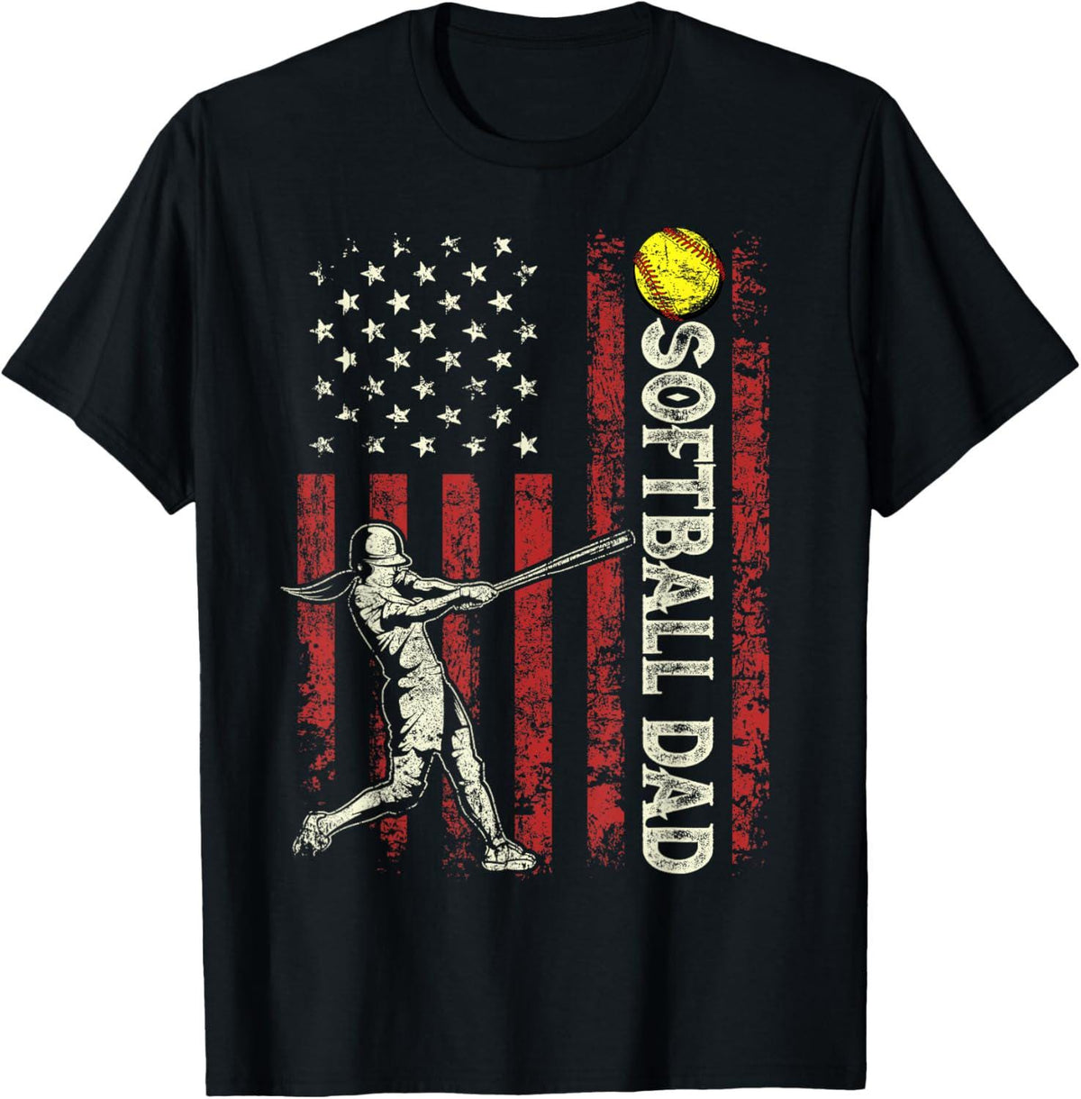 Patriotic Softball Dad T ShirtUS Flag Gifts for MenPerfect Father39s Day GiftSoftball Dad TeePatriotic T ShirtUS Flag ShirtFather39s Day Graphic Tee – Aesthetic Look · Perfect For Daily Wear