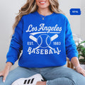 Retro Los Angeles Baseball Sweatshirt Vintage LA Baseball Crewneck Classic LA Fan Jumper Sports Team Sweatshirt Gameday gift Sweatshirt – Soft Feel · Perfect For Daily Wear