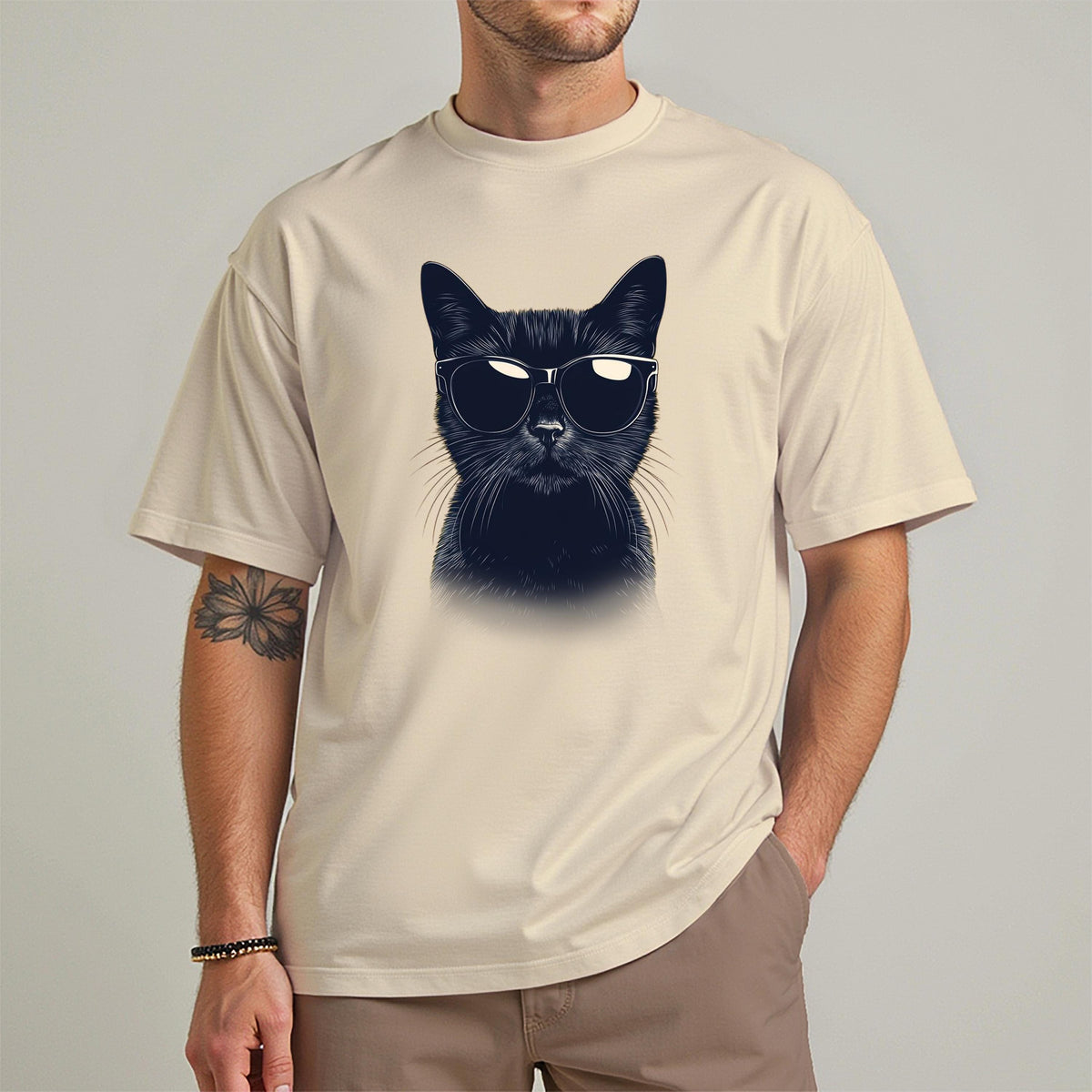 Cool Cat T Shirt Funny Cat Shirt with Sunglasses Aesthetic Graphic Tee Cute Black Cat Gift for Cat Lovers Unisex Casual Style Funny Tee Graphic Tee – Easygoing Wear · Great Gift For Fans