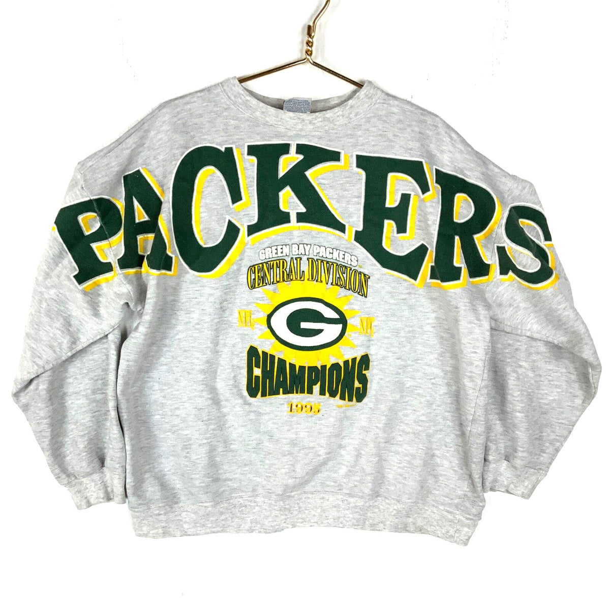 Vintage Green Bay Packers Sweatshirt XL Big Spell Out Nfl 1995 Nfc Champs 90s Sweatshirt – Cozy Vibes · Great Gift For Fans
