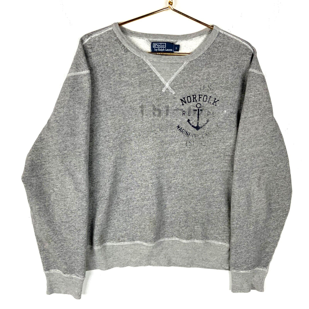 Polo Ralph Lauren Norfolk Marine Crewneck Sweatshirt Size Large Gray Sailing Sweatshirt – Feel-Good Design · Top Pick For Any Outfit