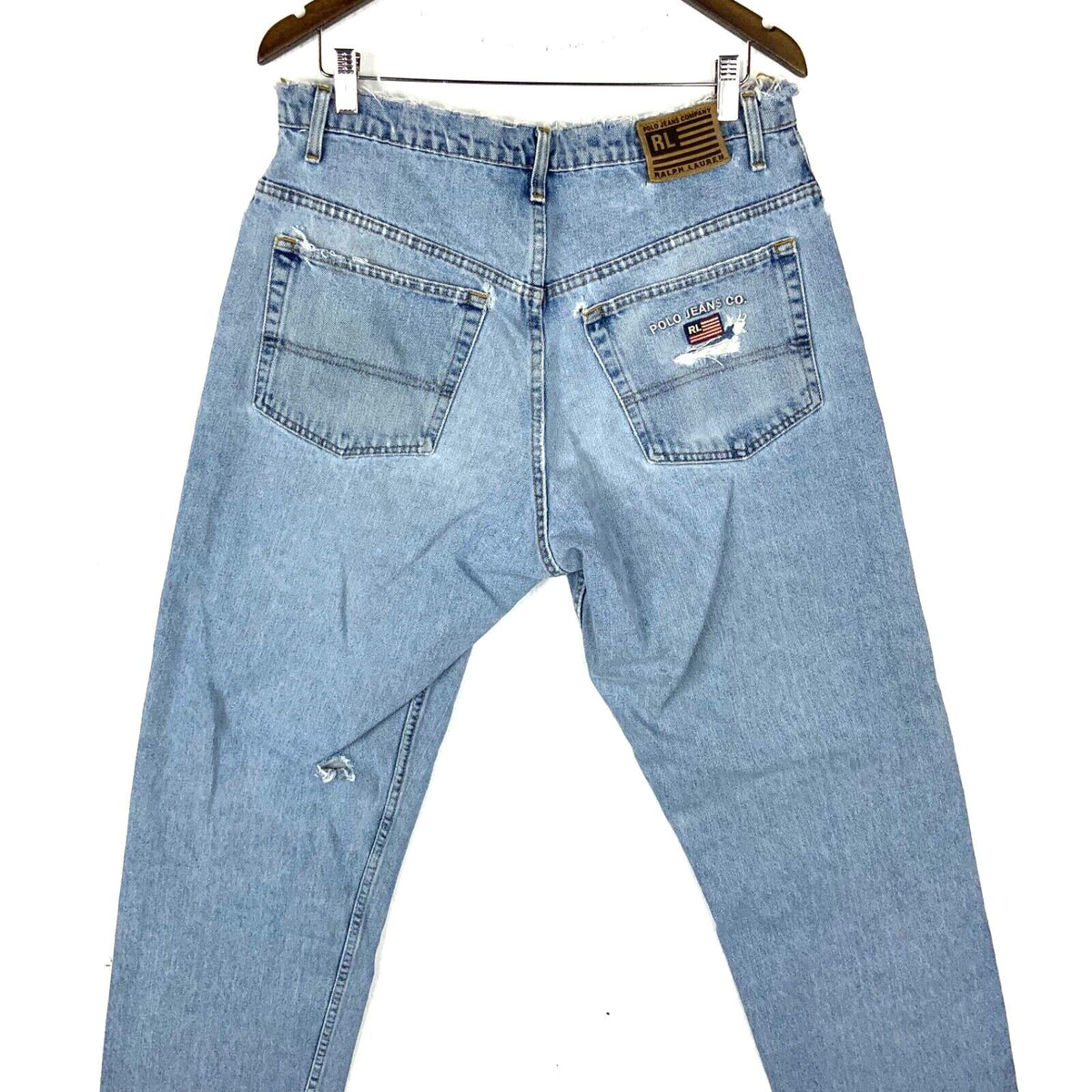 Y2K Polo Jeans Ralph Lauren Denim Jean Size 34x34 Light Blue Distressed Graphic Tee – Cozy Vibes · Perfect For Daily Wear