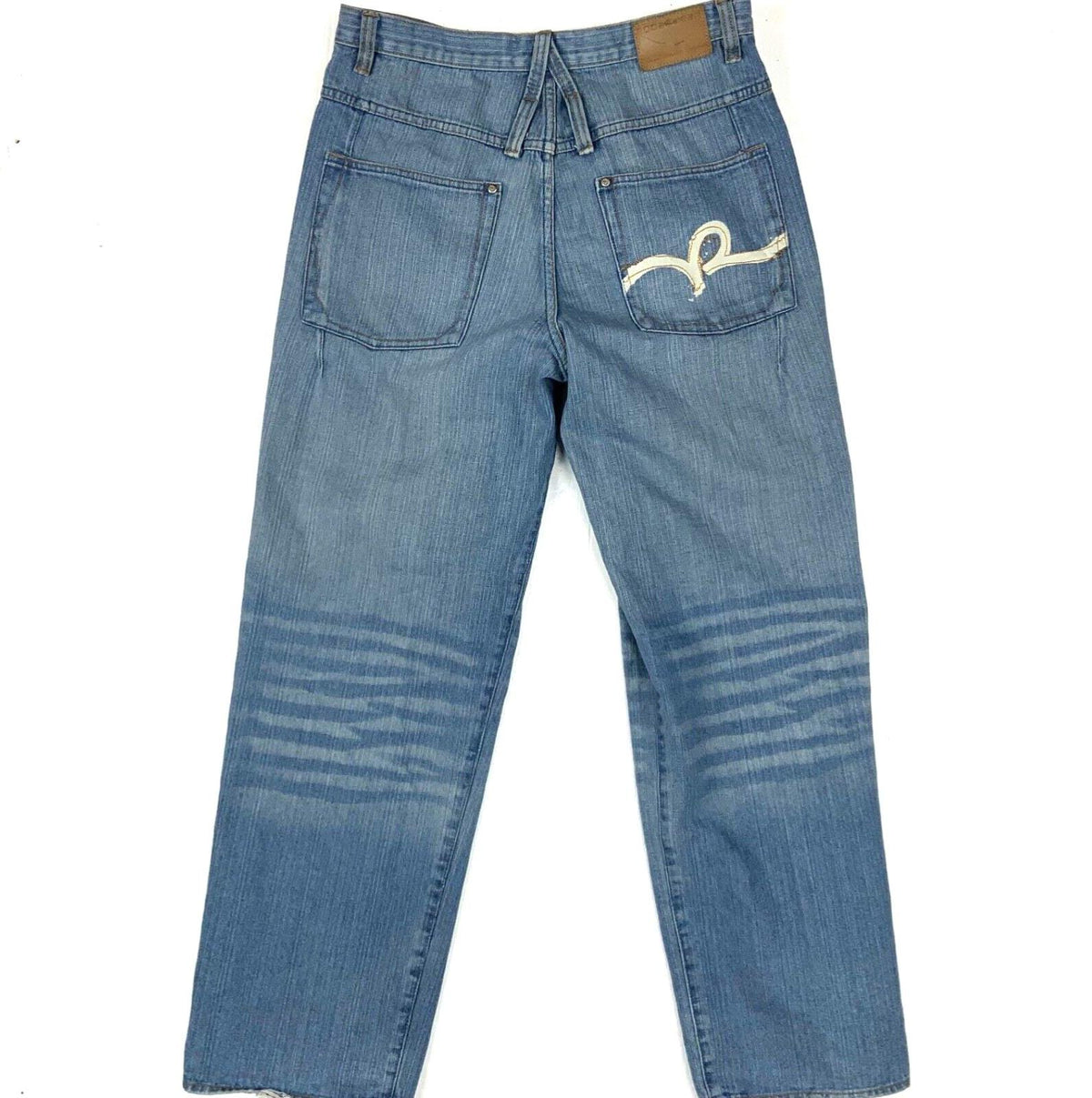 Y2K RocaWear Denim Jean Size 36Wx33L Blue Light Wash Relaxed Streetwear Graphic Tee – Easygoing Wear · High-Quality Print