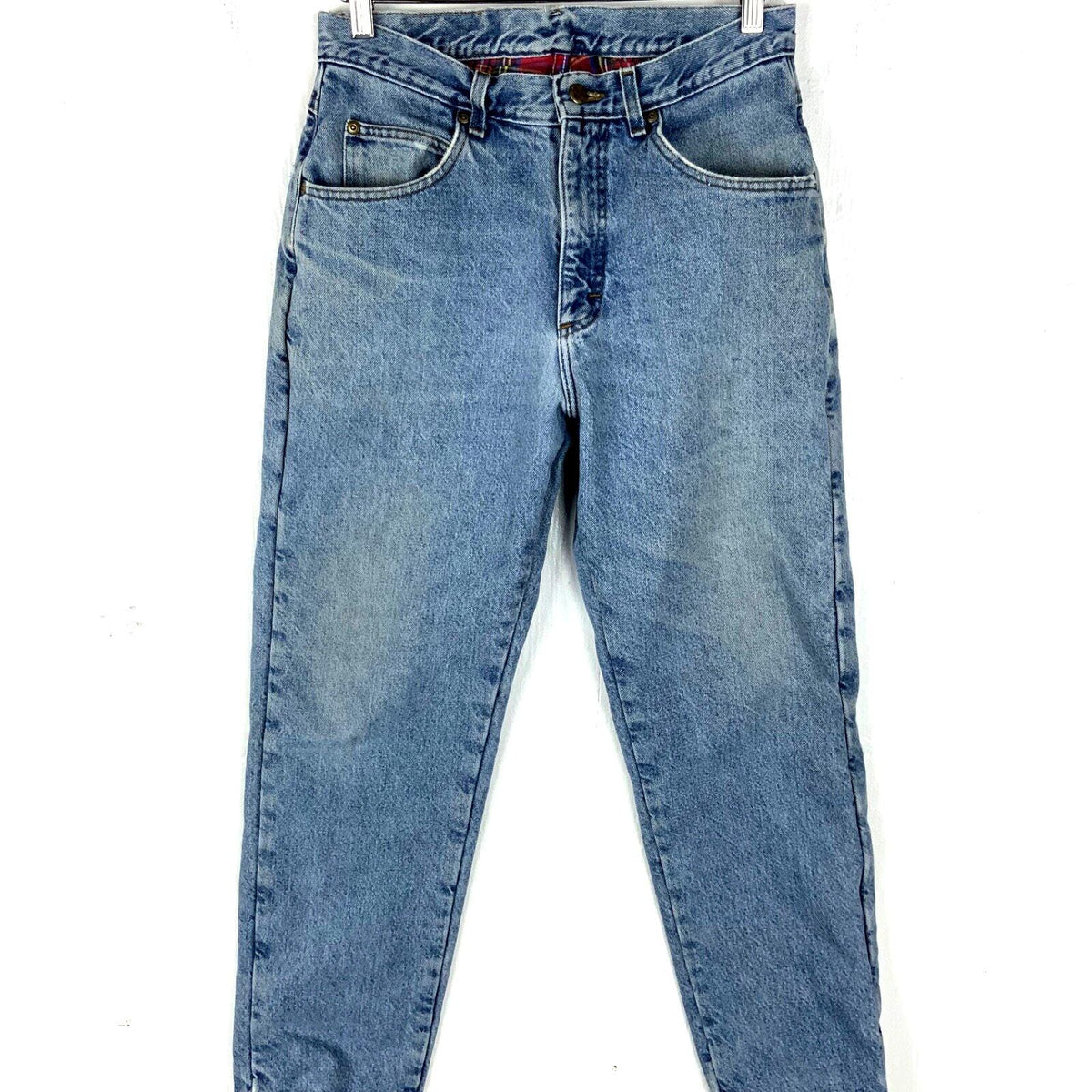Vintage LL Bean Denim Jean 30x295 Blue Light Wash Tapered Plaid Lined Graphic Tee – Easygoing Wear · Trending Graphic Apparel