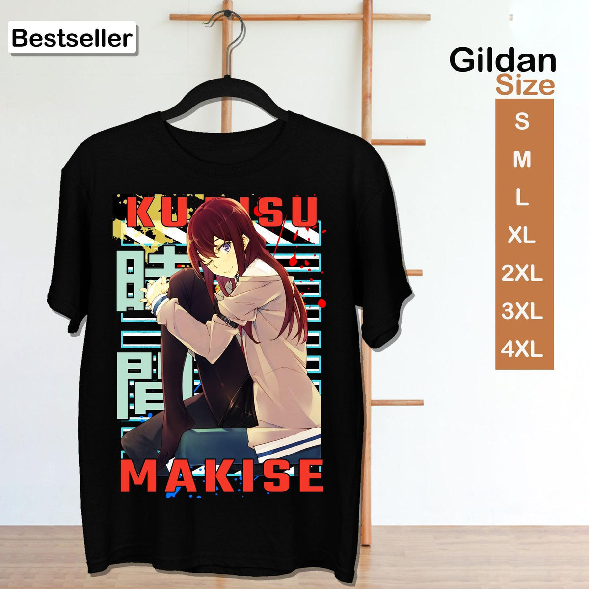 Kurisu Makise T Shirt SteinsGate Anime Girl Graphic Tee Retro Japanese Aesthetic Unisex Gildan Shirt S 4XL Graphic Tee – Bold Style · High-Quality Print