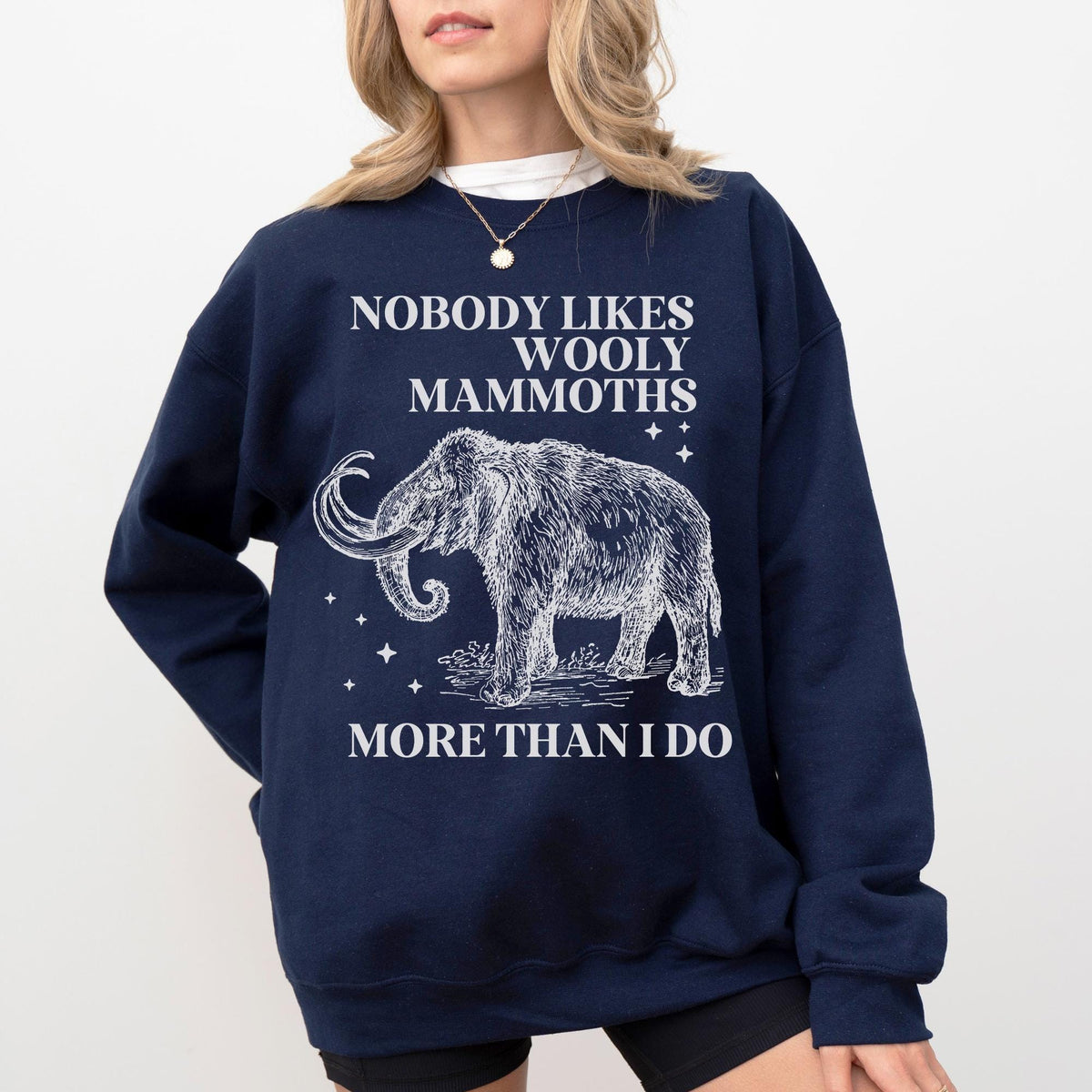 Wooly Mammoth Animal Lover Sweatshirt for Paleontologist or Geneticist Funny Saying Science Teacher Shirt Historical Extinct Animal Gift Sweatshirt – Fan Favorite · Perfect For Daily Wear