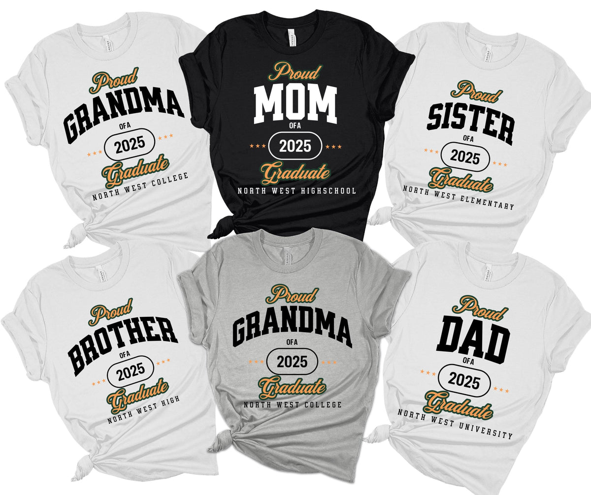 Proud Custom Of A Class Of 2025 Graduate ShirtCustom Proud 2025 Family TshirtProud Custom Of A 2025 Family Graduation ShirtClass Of 2025 Graphic Tee – Premium Graphic · Great Gift For Fans