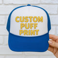 Custom Puff Print Trucker Hat Personalized Foam Front Cap with Raised Logo Embroidered Look Your Text or Logo Graphic Tee – Everyday Comfort · Perfect For Daily Wear