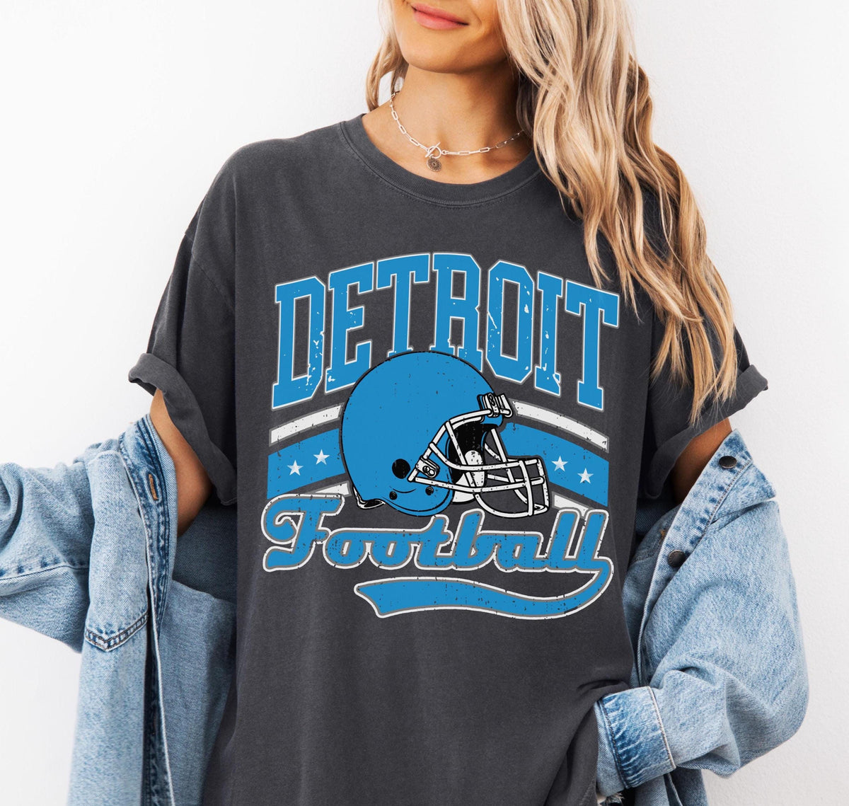 Vintage Detroit Football Shirt Retro Detroit Football Fan T Shirt Trendy Game Day Tshirt Gift for Detroit Football Fan Graphic Tee – Soft Feel · Great Gift For Fans
