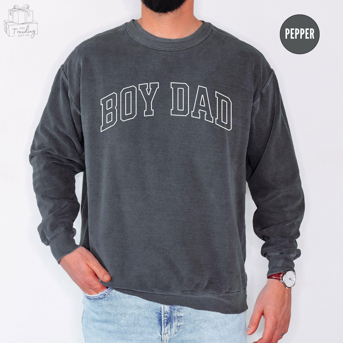 Custom Dad Sweatshirt Boy Dada Crewneck New Daddy Crewneck Pregnancy Announcement Shirt Personalized Father39s Day Gift Sweatshirt – Premium Graphic · High-Quality Print