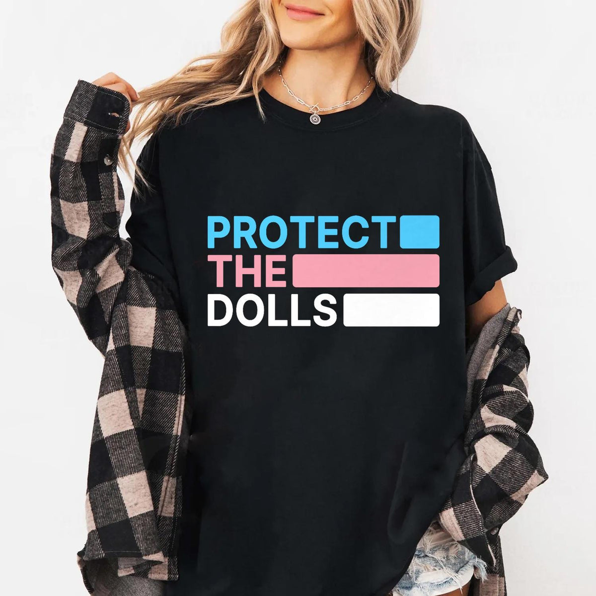 Protect The Dolls Trans Rights Feminist Activist Gender Equality and Human Rights LGBT Graphic Tee – Aesthetic Look · Top Pick For Any Outfit
