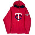 Vintage Minnesota Twins Nike Team Sweatshirt Hoodie Large Red Mlb Middle Swoosh Hoodie – Feel-Good Design · Great Gift For Fans