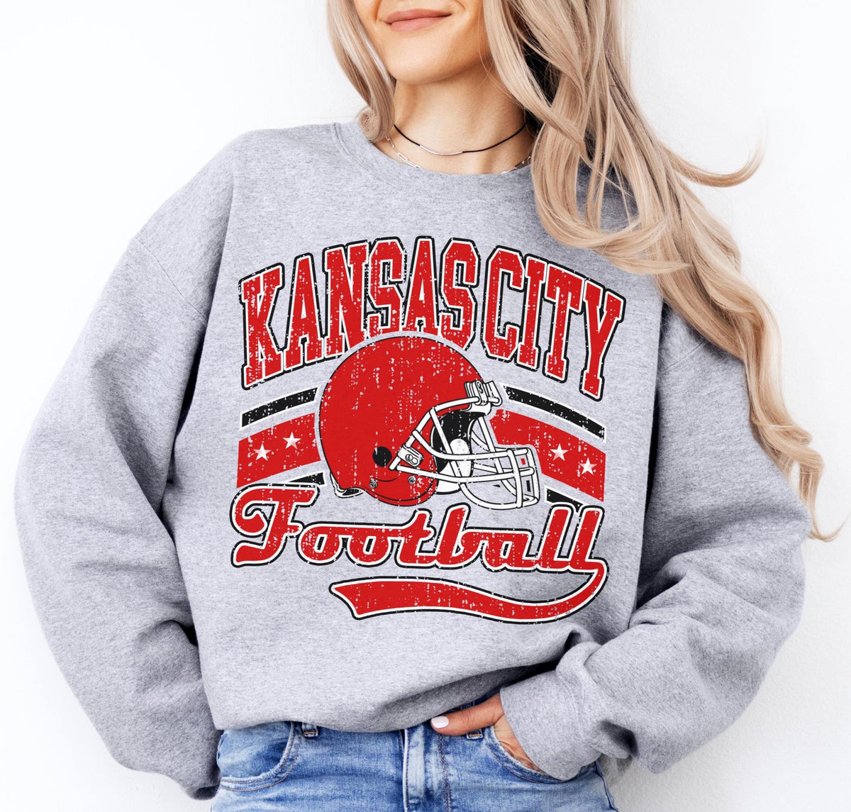 Vintage Kansas City Football Sweatshirt Retro Kansas City Football Crewneck Unisex Game Day Shirt Trendy Gift for Kansas City Football Fan Sweatshirt – Feel-Good Design · Top Pick For Any Outfit