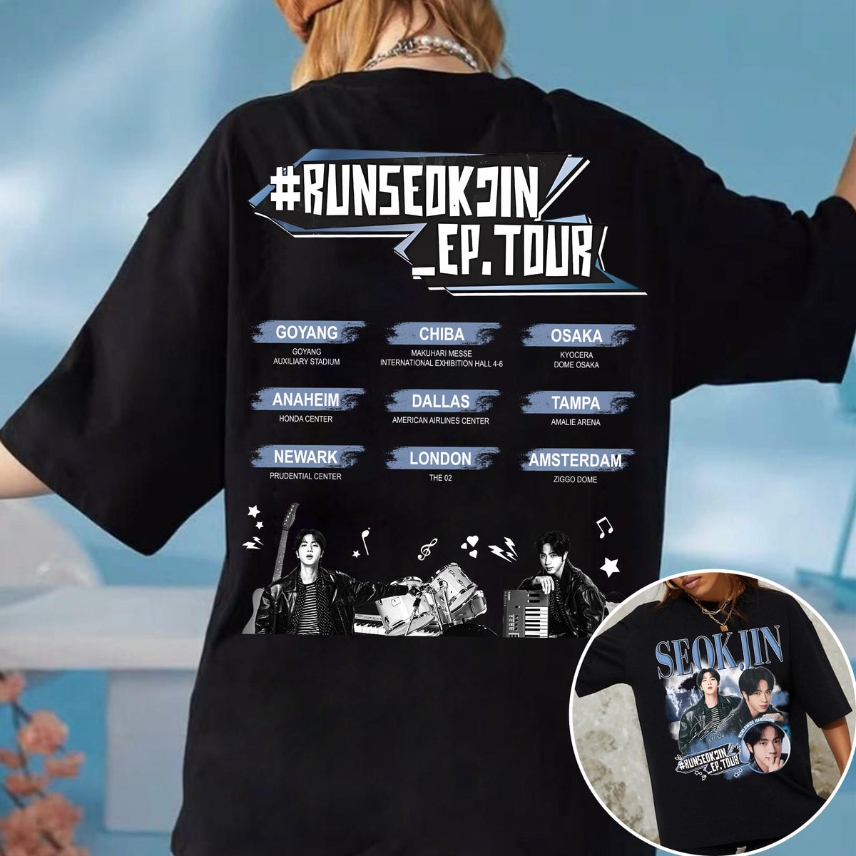 Jin RunSeokjin Tour 2025 T shirt Seokjin Worldwide Handsome Shirt Jin Echo Album Shirt Jin Happy Shirt SuperTuna Jin Shirt Hoodie Hoodie – Soft Feel · Must-Have Style