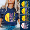 All The Pretty Girls Walk Like This Softball Player PNG Funny Softball Design for Women Girls Athletes Cute Game Day Sports Graphic Graphic Tee – Easygoing Wear · High-Quality Print