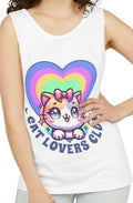 Cute Cat Lovers Club Tank Top Unisex Tank Cat Lover Gift Summer Apparel Rainbow Heart Design Pet Lover Shirt Tank Top – Easygoing Wear · Great Gift For Fans