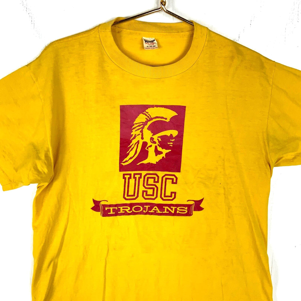 Vintage USC Trojans Tshirt XL Yellow Made In Usa Ncaa Single Stitch 70s 80s Graphic Tee – Everyday Comfort · Top Pick For Any Outfit