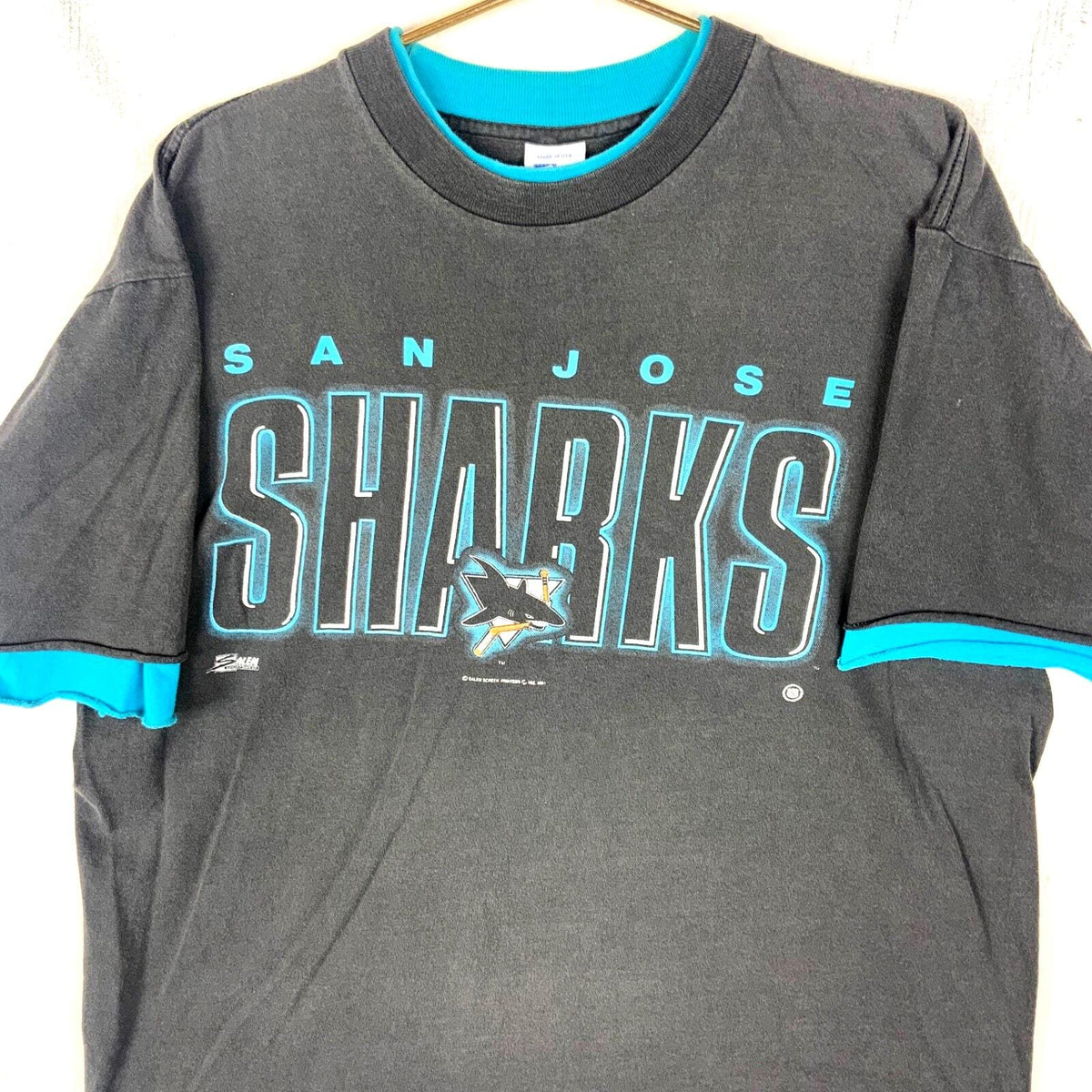 Vintage San Jose Sharks Salem Tshirt XL Black 1991 Nhl Single Stitch Graphic Tee – Bold Style · Must-Have Style