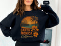 Santa Monica California Sweatshirt Unise Beach Vibes Tee Coastal Summer Sweater Vacation Apparel Ocean Lover Los Angeles Souvenir Sweatshirt – Soft Feel · Perfect For Daily Wear
