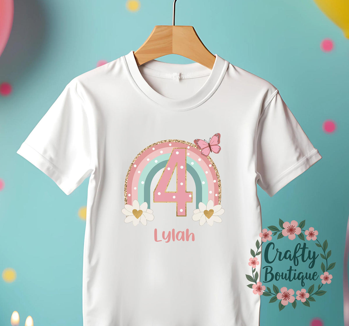 4th Birthday Tshirt Girls Birthday Outfit Fouth Birthday Shirt Kids Birthday Shirt I am 4 Tee Personalized Girl Birthday Tee 1366 Graphic Tee – Soft Feel · High-Quality Print