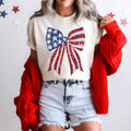 Faux Glitter Bow July 4th Tee Independence Day Shirt TShirt Usa Patriotic Tee 4th of July Party TShirt Trendy Usa Celebration Shirt Graphic Tee – Easygoing Wear · Must-Have Style