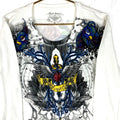 Vintage Y2k Womens39s Long Sleeve Thermal TShirt 2XL White Double Sided Graphic Tee – Fan Favorite · Perfect For Daily Wear