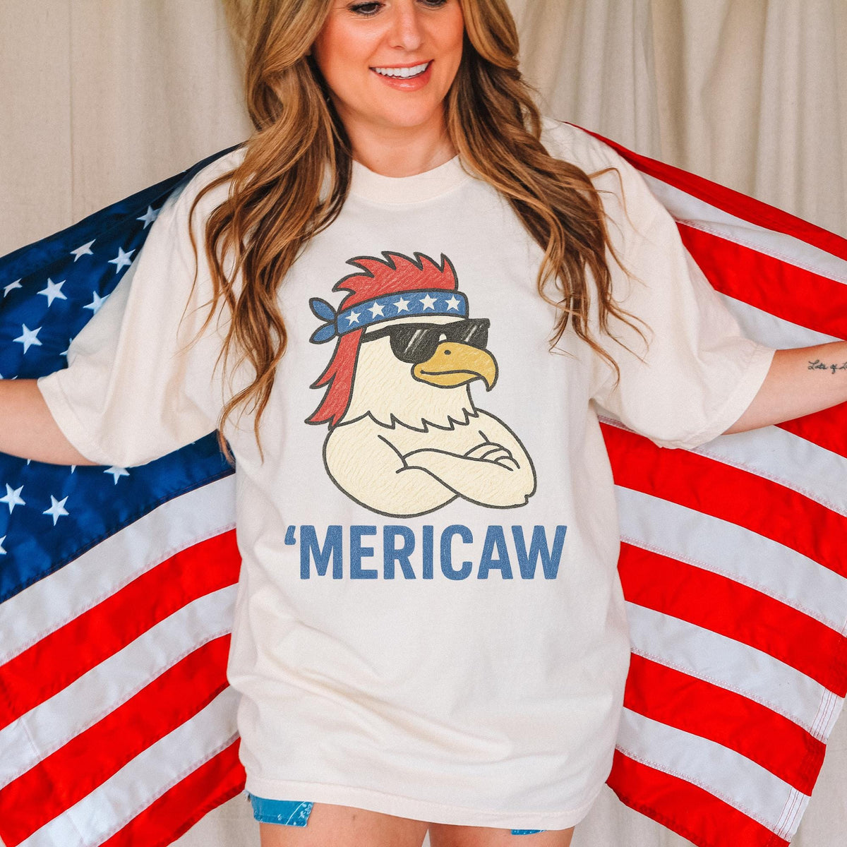 Mericaw Shirt Funny Eagle Shirt Bald Eagle Tshirt Funny 4th of July Shirt Usa Patriotic Tee 4th of July Party TShirt Trendy USA Tee Graphic Tee – Premium Graphic · Top Pick For Any Outfit