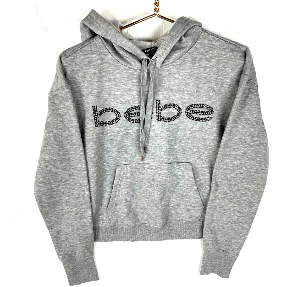 Bebe Women39s Sweatshirt Hoodie Medium Gray Bedazzled Hoodie – Easygoing Wear · High-Quality Print